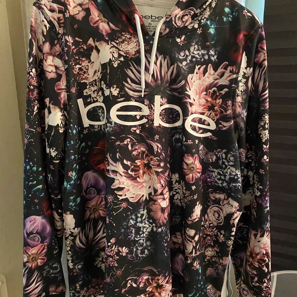 Super cute floral bebe hoodie spandex